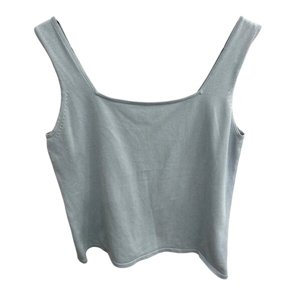 Womens Light Blue Square Neck Tank Top - Picture 1 of 7